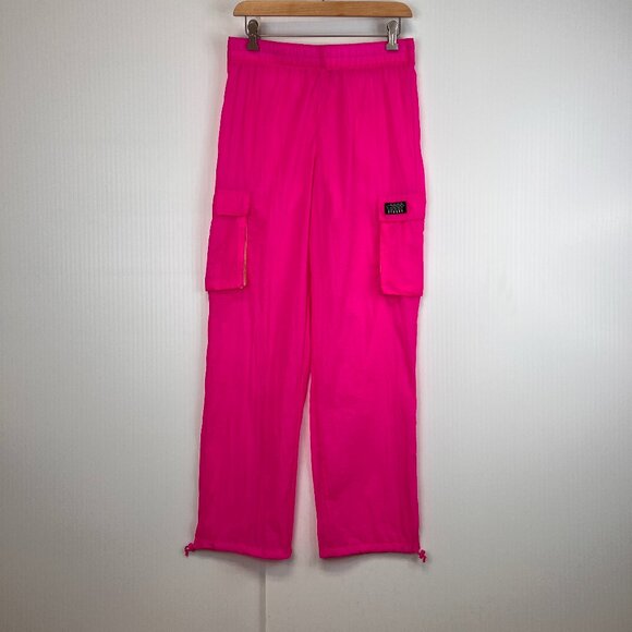 Stussy Pant Women Medium Parachute Cargo Pocket 29x30.5 Sheer Retro Hype Core